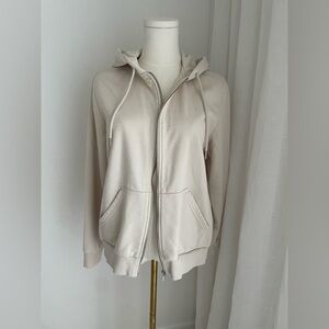 H&M Cream Zip-Up Hoodie